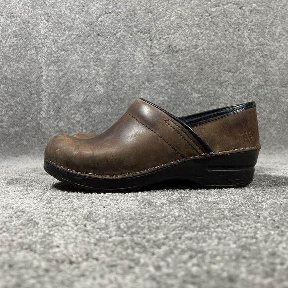 Dansko Professional Women’s Size EU 37 US 7 Brown Leather Nursing Slip On Clogs - Picture 7 of 11